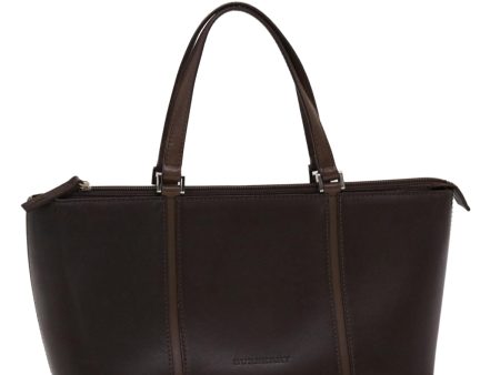 BURBERRY Hand Bag Leather BrownNew yb218 Cheap