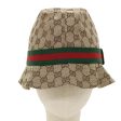 GUCCI Web Sherry Line GG Canvas Hat Beige Green Red yk4943 on Sale