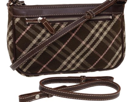 BURBERRY Nova Check Blue Label Shoulder Bag Canvas BrownNew 40095 Online Hot Sale