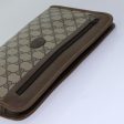 GUCCI GG Supreme Clutch Bag PVC Beige 111 01 037 ki4721 Online now