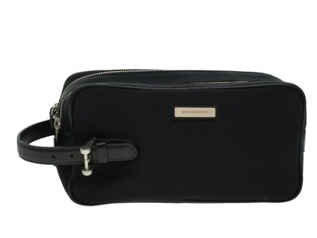 BURBERRY Clutch Bag Nylon BlackNew yb089 Cheap