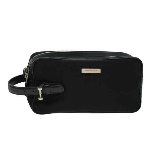 BURBERRY Clutch Bag Nylon BlackNew yb089 Cheap