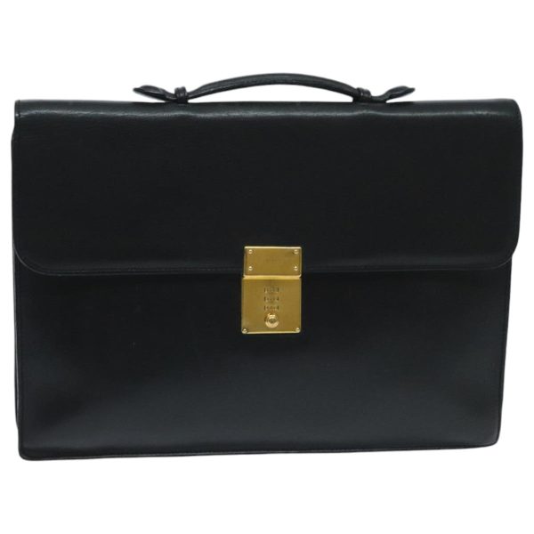 GUCCI Briefcase Leather Black Gold bs18662 Fashion