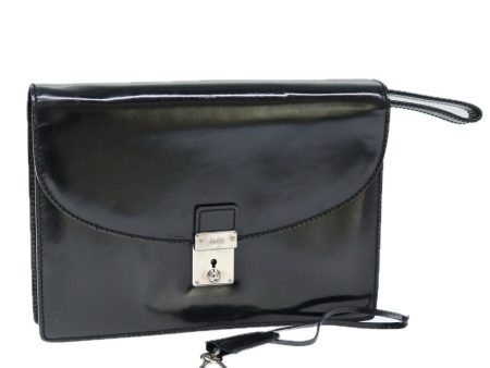 GUCCI Clutch Bag Enamel Black 018 122 1940 ti1679 Online Sale