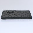 CHANEL Cambon Line Long Wallet Leather Black CC  bs10747 Online