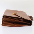 GUCCI Ready Lock Briefcase Leather 2way Brown Gold am6802 Fashion