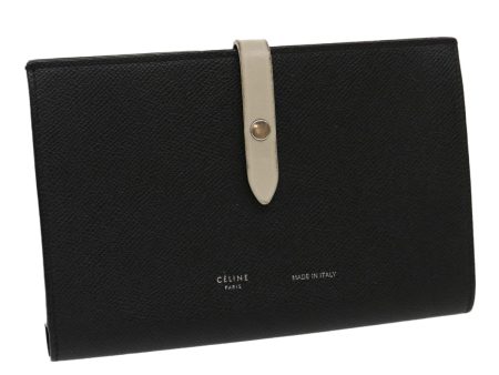 CELINE Wallet Leather Black ar7241 Online now