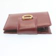 CELINE Bifold Wallet Leather Red 28019 Supply