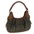 BURBERRY Nova Check Shoulder Bag Canvas Leather BrownNew am3251 For Sale