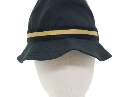 GUCCI Sherry Line Hat Canvas M Black Beige yk15299 Sale