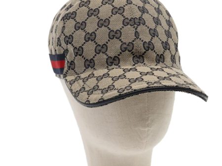 GUCCI GG Canvas Sherry Line Baseball Cap XL Red Navy 696845 ki4846 Online Sale