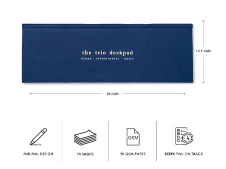 7mm Trio Deskpad - Navy For Cheap