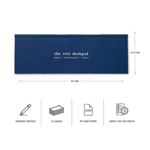 7mm Trio Deskpad - Navy For Cheap