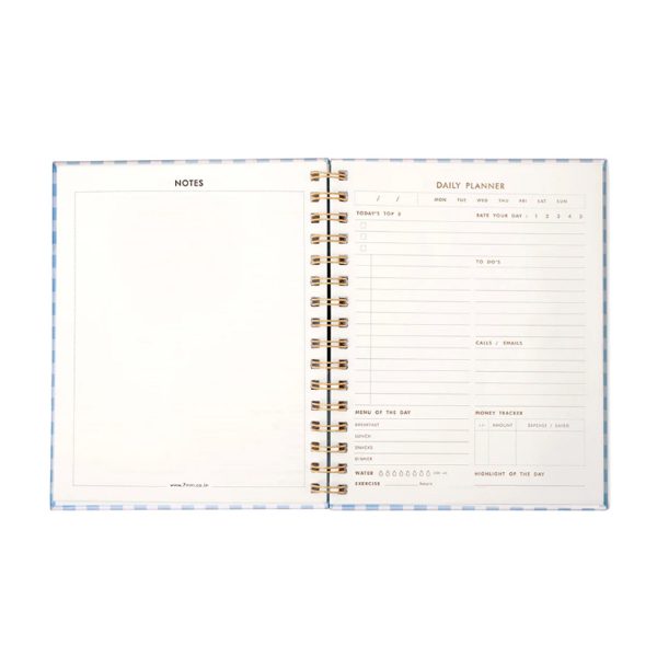 7mm Undated Daily Planner - Checkered Skies on Sale