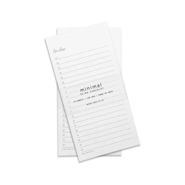 7mm Minimal To Do Notepad Online Sale