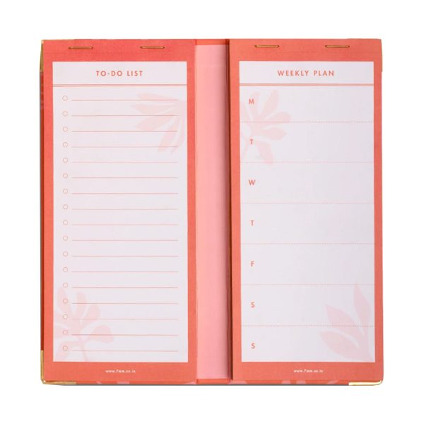 7mm Undated Weekly Planner - Coral Rush Discount