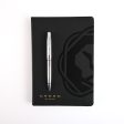 Cross Gift Set - Coventry Chrome Ball Pen with Black A5 Journal Hot on Sale