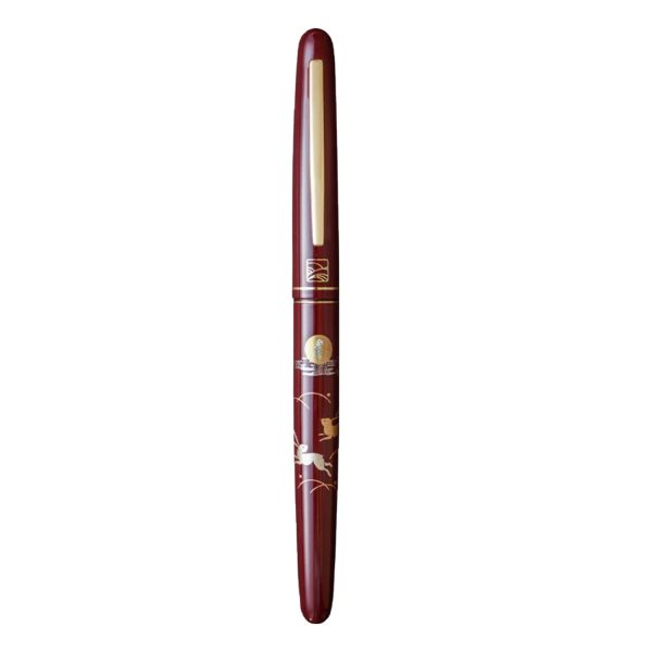 Wancher x Kuretake Kindai Maki-e Usagi Fountain Pen - Red GT on Sale