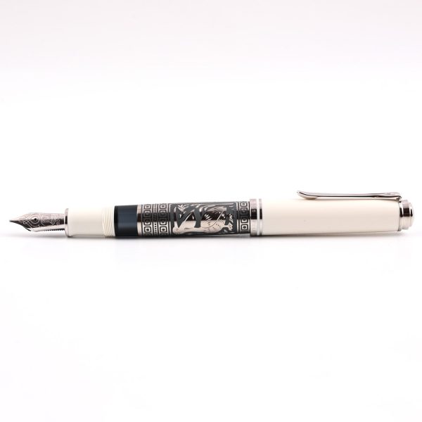 Pelikan M910 Toledo Fountain Pen - White CT (Special Edition) Online Sale