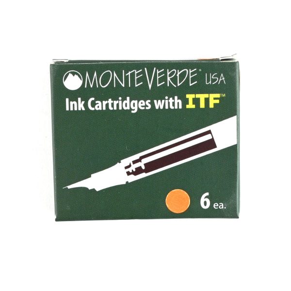 Monteverde Standard Ink Cartridge Pack of 6 - Mandarin Orange Online Sale