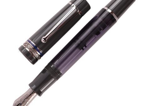 Delta Mid Size Plus Limited Edition No.8 Fountain Pen - Prestige Grey RT Online Hot Sale