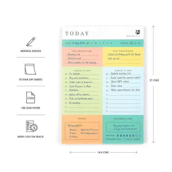 7mm Daily Colorblock Notepad - A5 on Sale