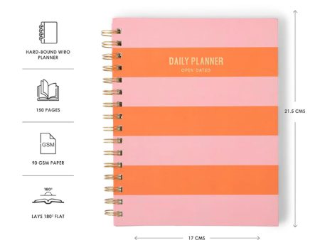 7mm Undated Daily Planner - Blush & Bloom For Cheap