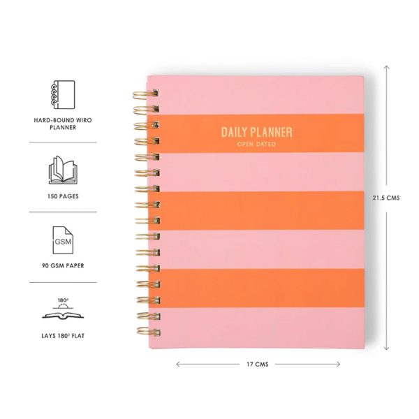 7mm Undated Daily Planner - Blush & Bloom For Cheap