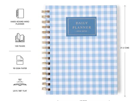 7mm Undated Daily Planner - Checkered Skies on Sale