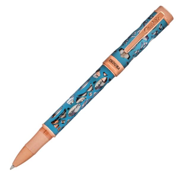 Conklin Endura Deco Crest Roller Ball Pen - Demo Blue RGT Online Sale