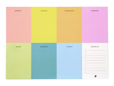 7mm Weekly Colorblock Deskpad Online now