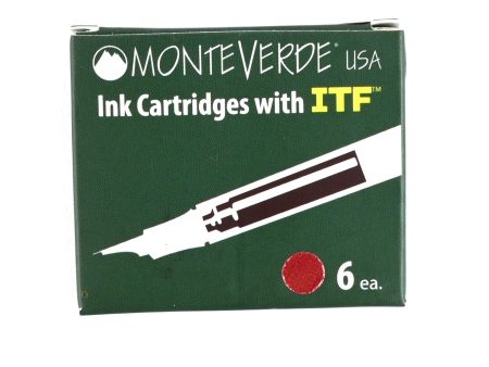 Monteverde Standard Ink Cartridge Pack of 6 - Fireopal Supply