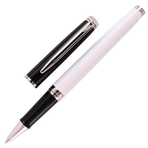 Waterman Hemisphere Colour Blocking Roller Ball Pen - Black & White CT Hot on Sale