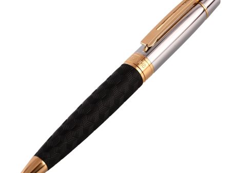 Sheaffer 300 Ball Pen - Engraved Black & Chrome GT Supply