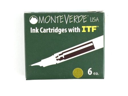 Monteverde Standard Ink Cartridge Pack of 6 - Olivine Fashion