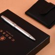 Cross Gift Set - Coventry Chrome Ball Pen with Card Holder Online Hot Sale