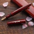 Wancher Dream Zogan Urushi Sakura River Fountain Pen - Aka Tamenuri GT For Discount