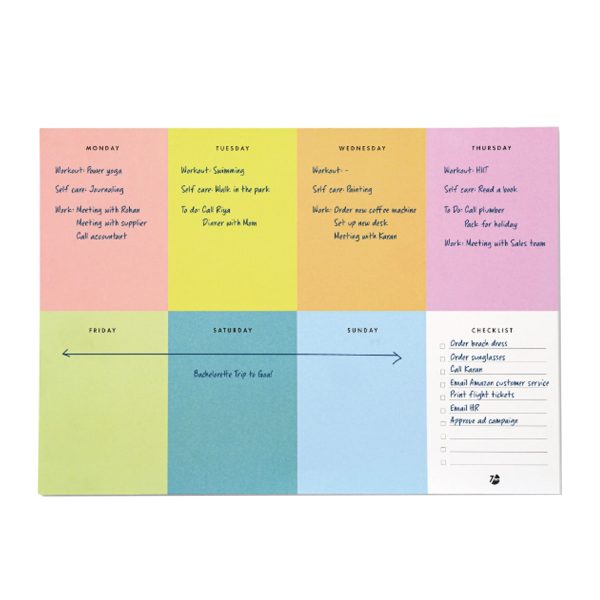 7mm Weekly Colorblock Deskpad Online now