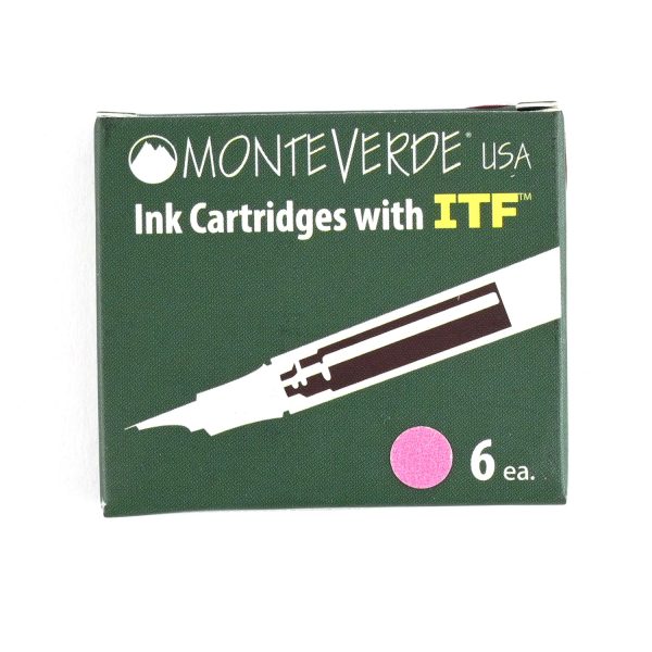 Monteverde Standard Ink Cartridge Pack of 6 - Rose Pink Online Hot Sale