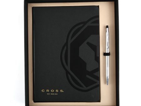 Cross Gift Set - Century Chrome Ball Pen with Black A5 Journal Cheap