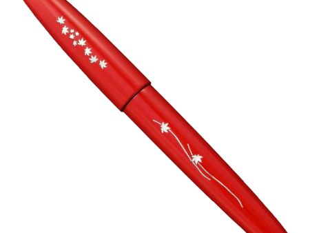 Wancher Dream Zogan Urushi Fountain Pen - Momiji Red GT Hot on Sale