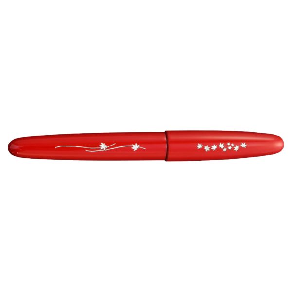 Wancher Dream Zogan Urushi Fountain Pen - Momiji Red GT Hot on Sale