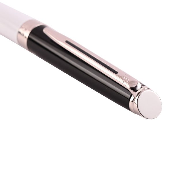 Waterman Hemisphere Colour Blocking Roller Ball Pen - Black & White CT Hot on Sale