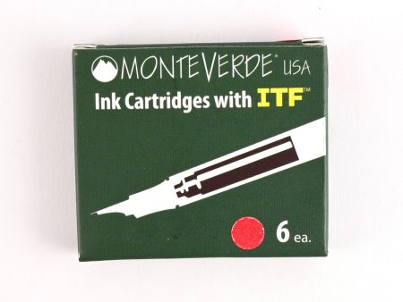 Monteverde Standard Ink Cartridge Pack of 6 - Viva Magenta Online Hot Sale