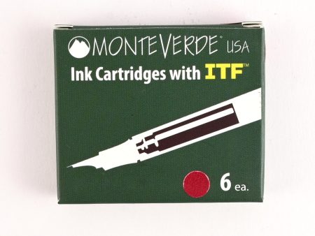 Monteverde Standard Ink Cartridge Pack of 6 - Napa Burgundy Online Sale