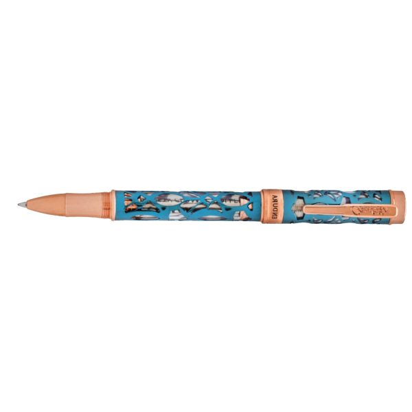 Conklin Endura Deco Crest Roller Ball Pen - Demo Blue RGT Online Sale