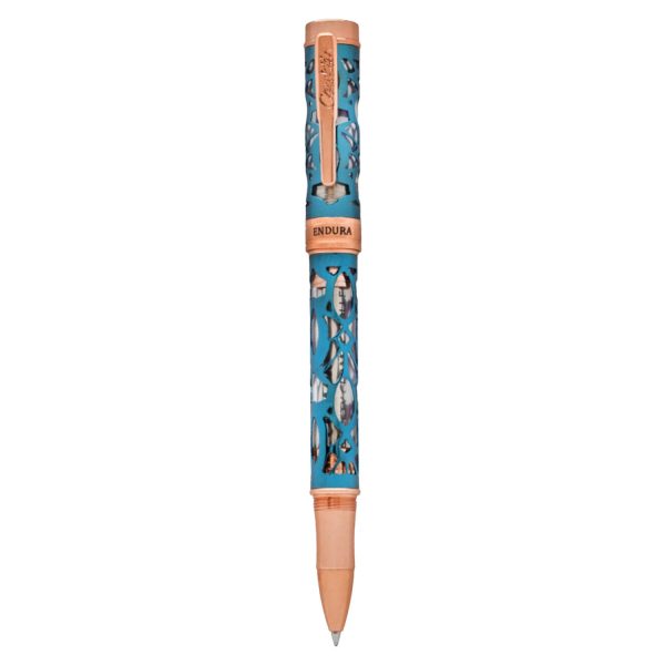 Conklin Endura Deco Crest Roller Ball Pen - Demo Blue RGT Online Sale