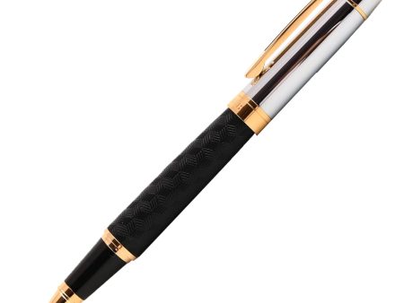 Sheaffer 300 Roller Ball Pen - Engraved Black & Chrome GT Online Sale