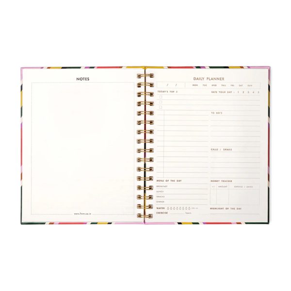 7mm Undated Daily Planner - Retro Glam Online Sale