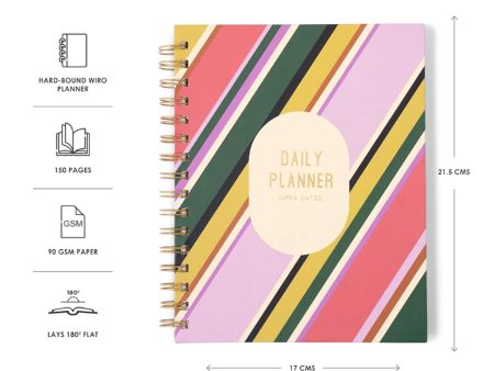 7mm Undated Daily Planner - Retro Glam Online Sale